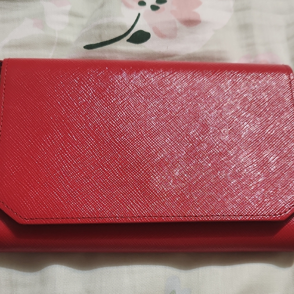 Nordstrom Red Saffiano Clutch
